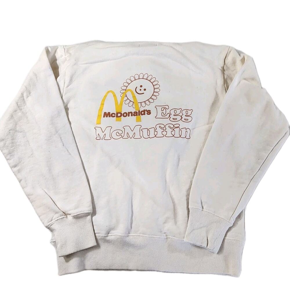 Hoodie McDonald's Egg McMuffin White Sz S Long Sleeve Graniph Collab Japan Anime